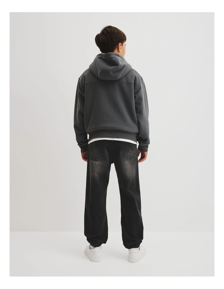 Teen Fleece Lined Zip Through Sweat in Graphite image 4