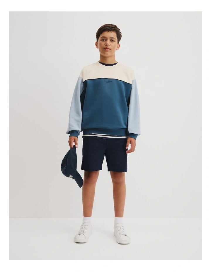 Teen Spliced Sweat in Deep Blue image 1