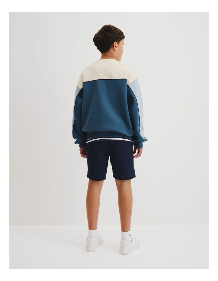 Teen Spliced Sweat in Deep Blue image 4