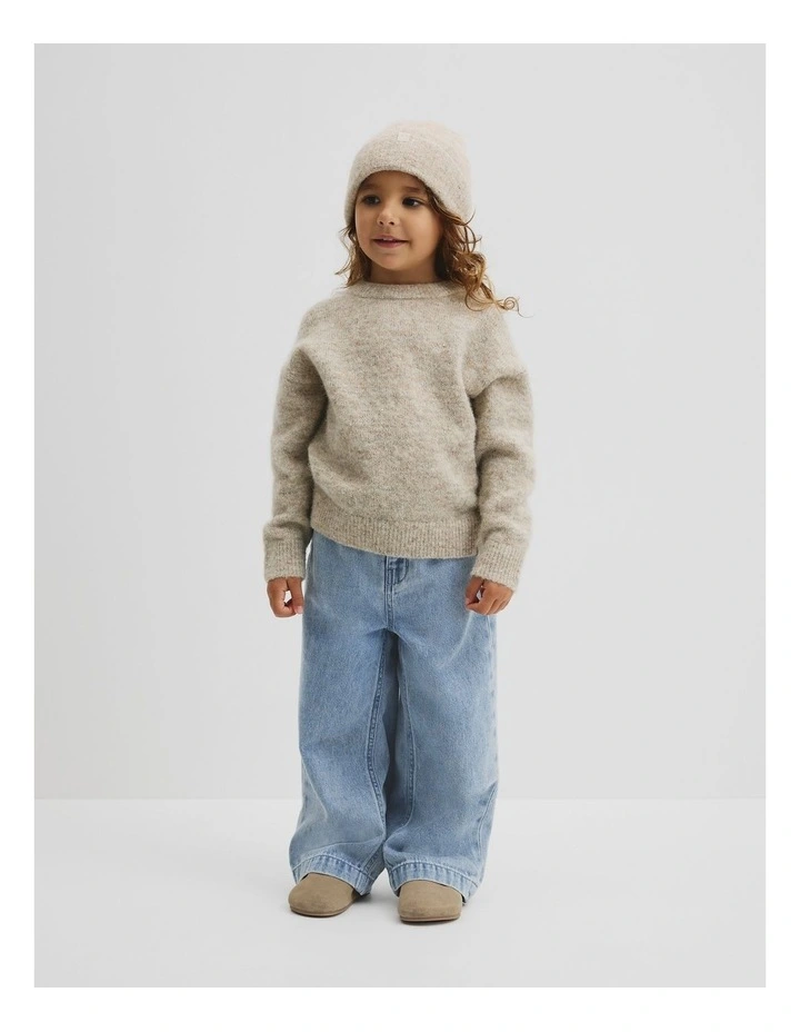 Sequin Fluffy Knit in Oatmeal image 1