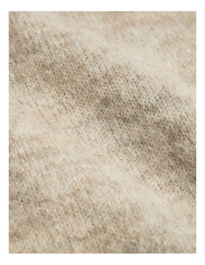 Sequin Fluffy Knit in Oatmeal image 5