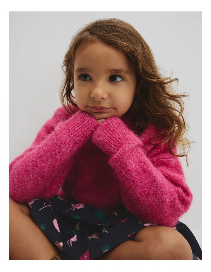 Sequin Fluffy Knit in Rosewood image 2