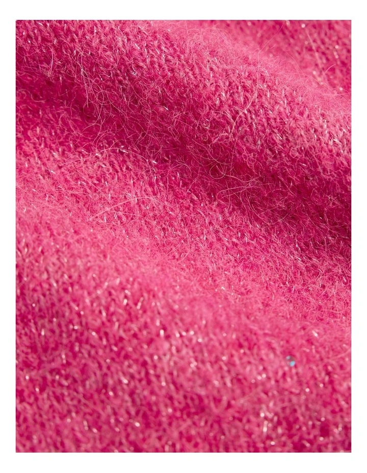 Sequin Fluffy Knit in Rosewood image 5