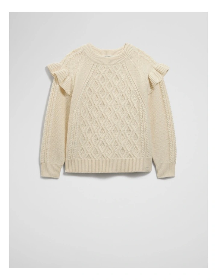 Frill Cable Knit in Oyster image 1