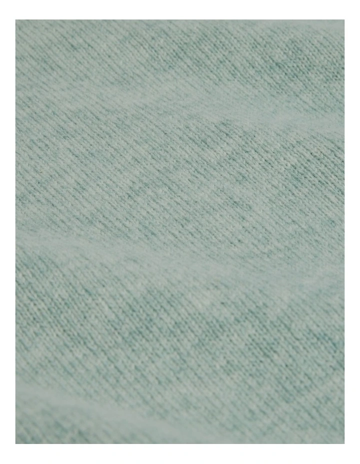 Wool Cashmere Blend Knit in Sage Marle image 5