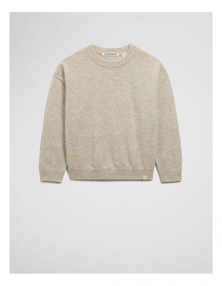 Wool Cashmere Blend Knit in Oat Marle image 1