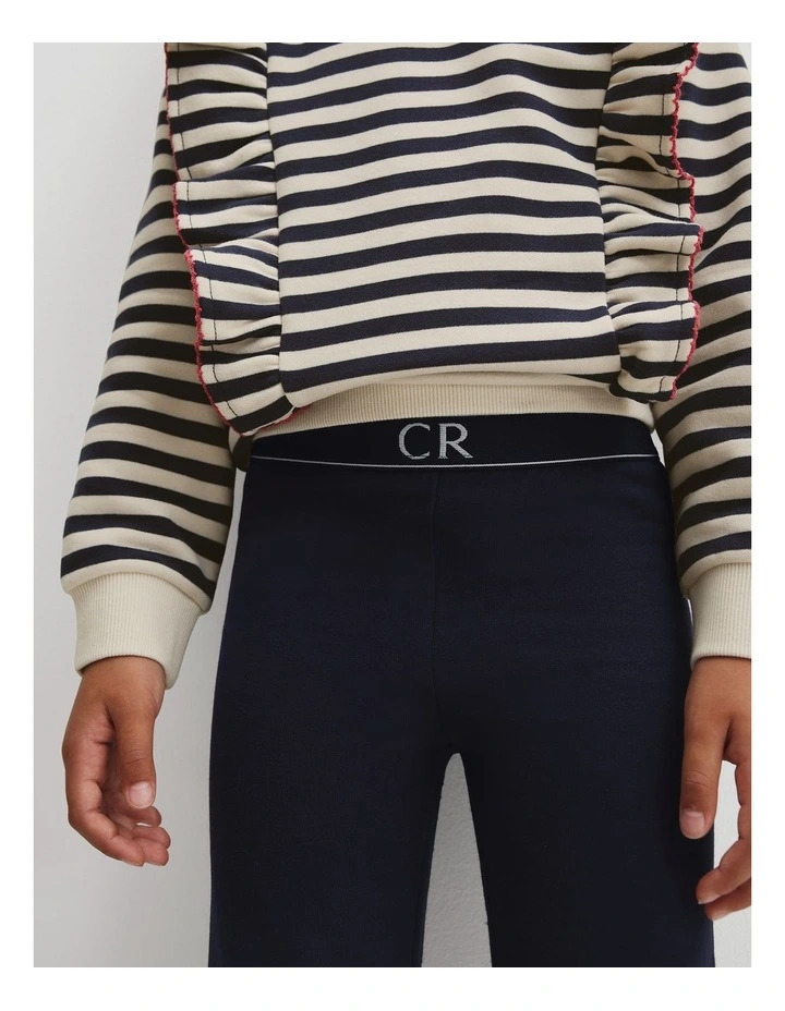 Fleece Lined Legging in French Navy image 2