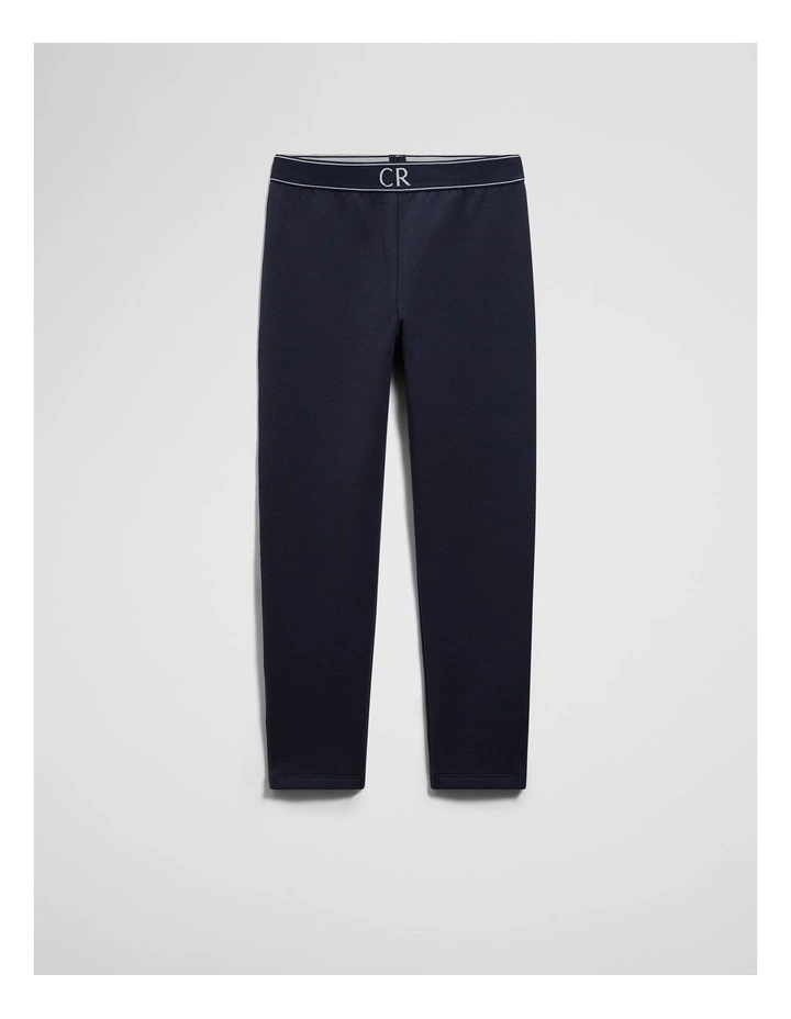 Fleece Lined Legging in French Navy image 4