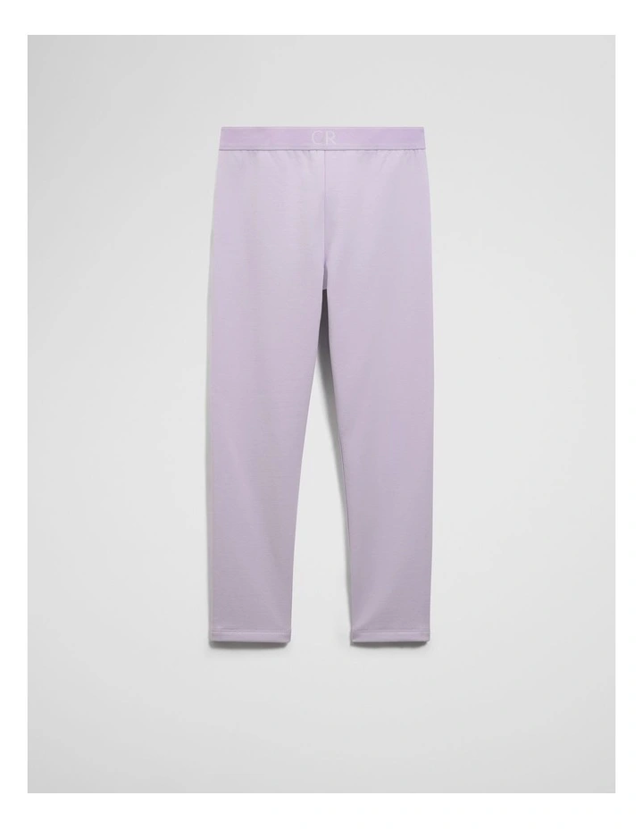 Fleece Lined Legging in Soft Lilac image 1