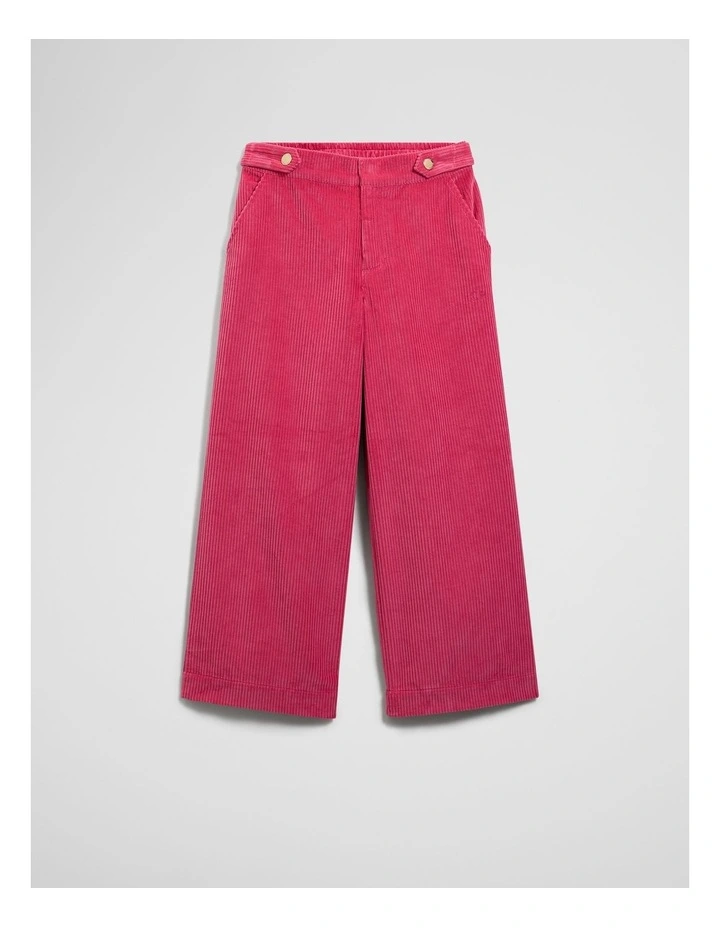 Organically Grown Cotton Wide Leg Cord Pant in Rosewood image 4