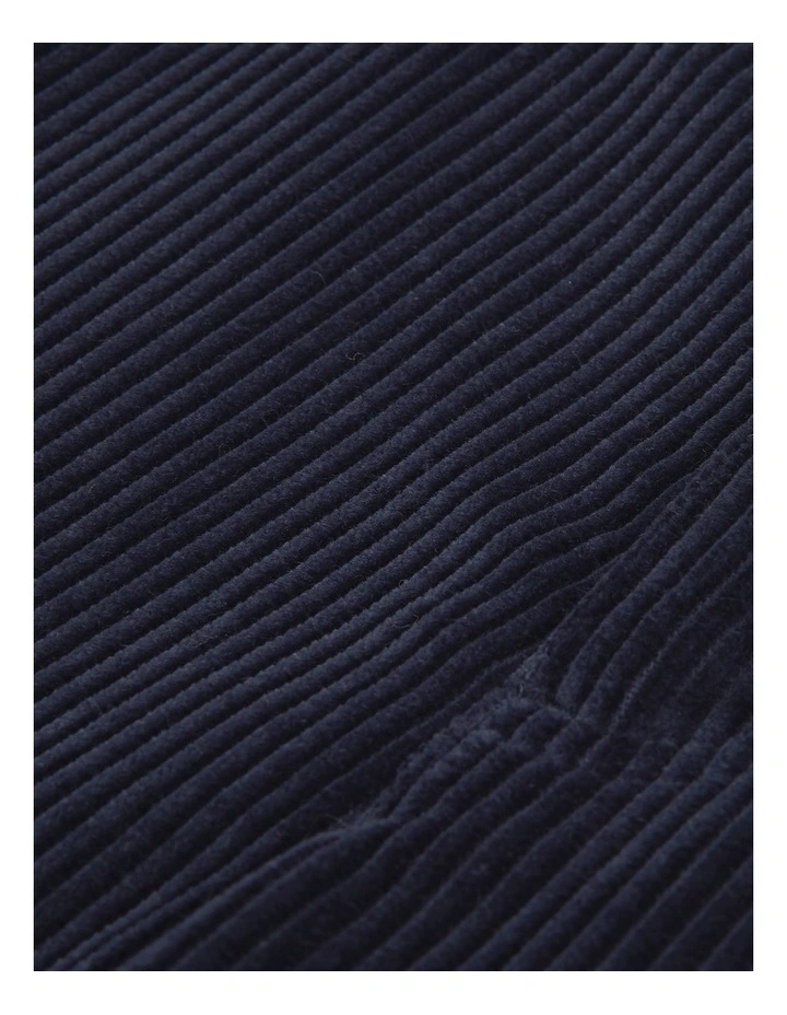 Organically Grown Cotton Wide Leg Cord Pant in French Navy image 5