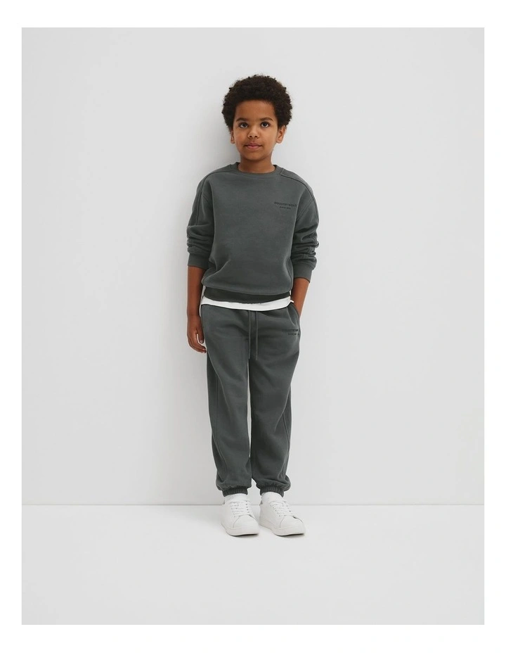 Australian Cotton Modern Track Pant in Graphite image 1