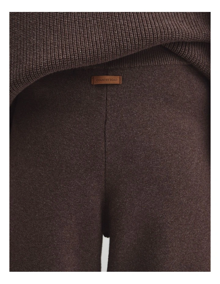 Teen Wide Knit Rib Pant in Truffle Marle image 3