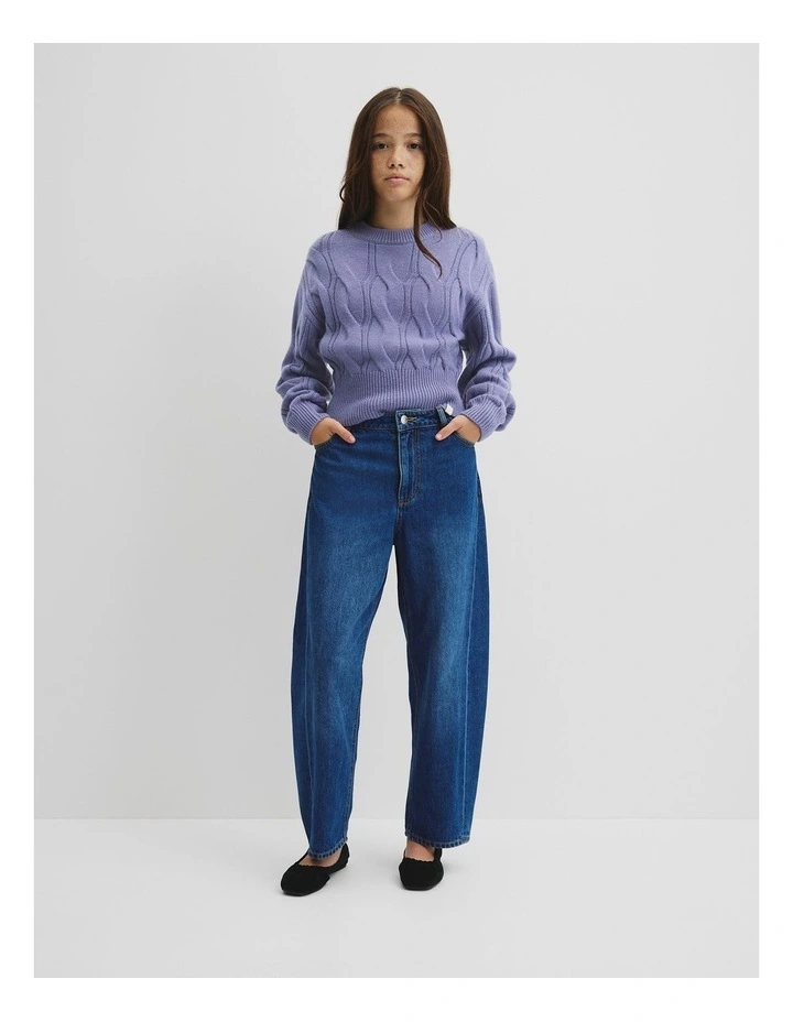 Teen Barrel Leg Jean in Indigo image 1