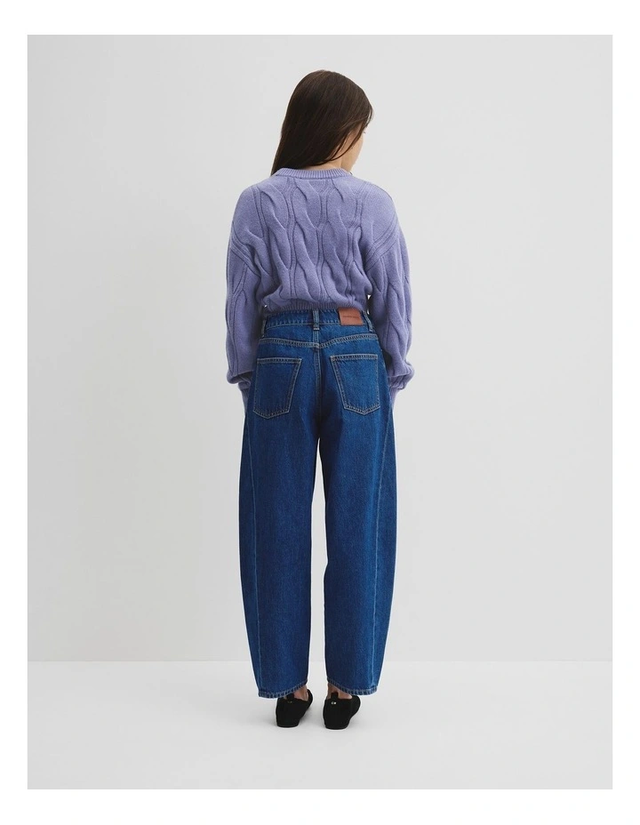 Teen Barrel Leg Jean in Indigo image 4
