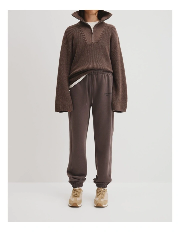 Teen Australian Cotton Modern Track Pant in Truffle image 2