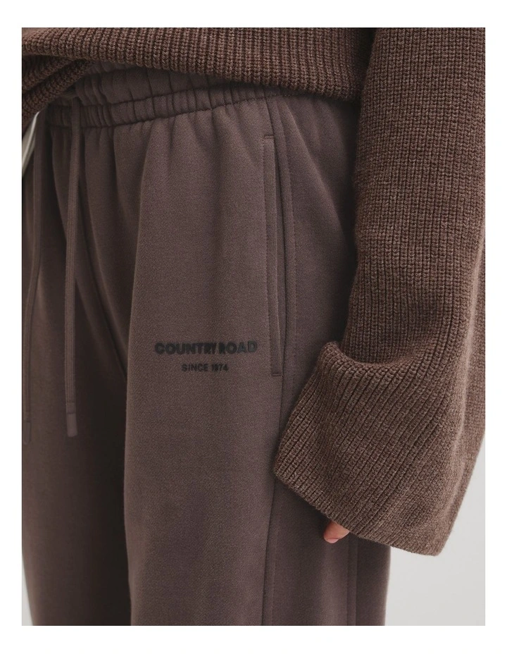 Teen Australian Cotton Modern Track Pant in Truffle image 3