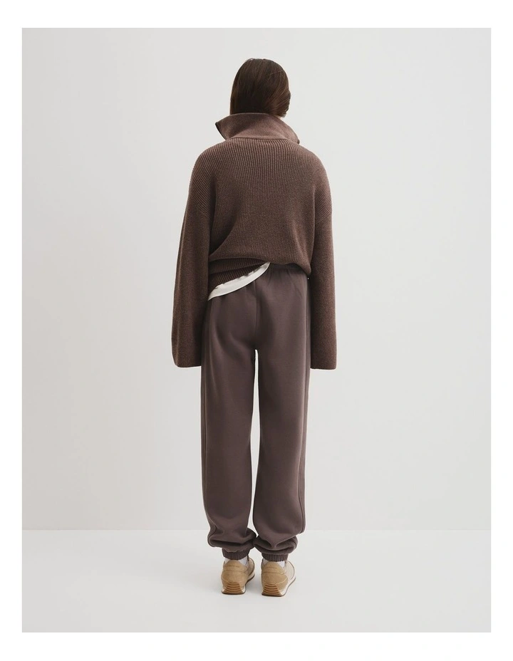 Teen Australian Cotton Modern Track Pant in Truffle image 4