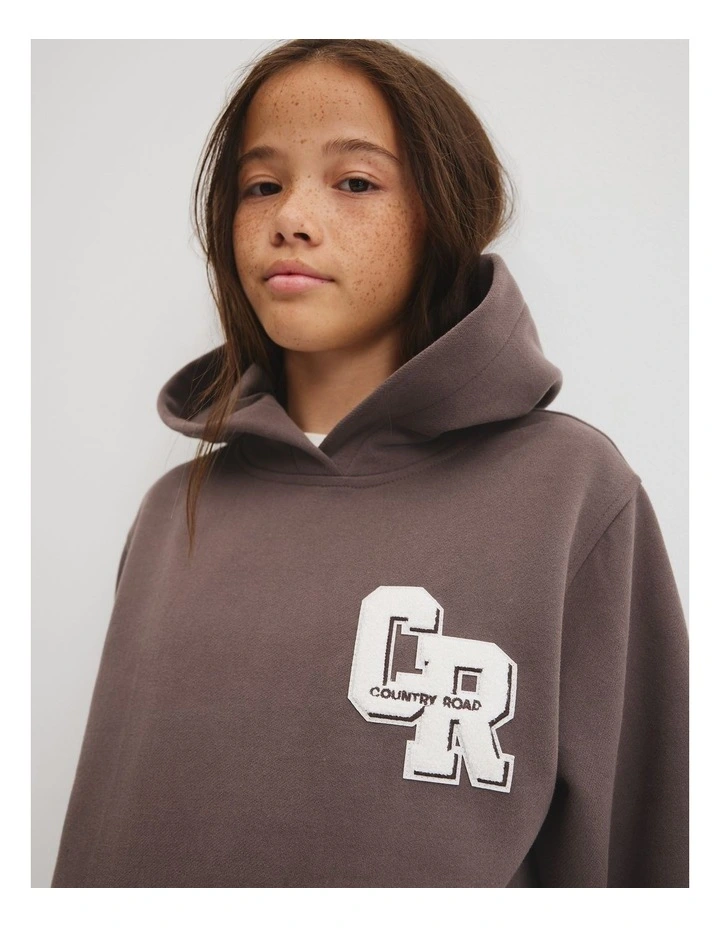 Teen Boucle Logo Hoodie in Truffle image 3