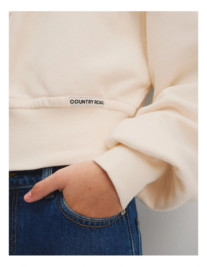 Teen Sherpa Zip Through Jacket in Oyster image 3