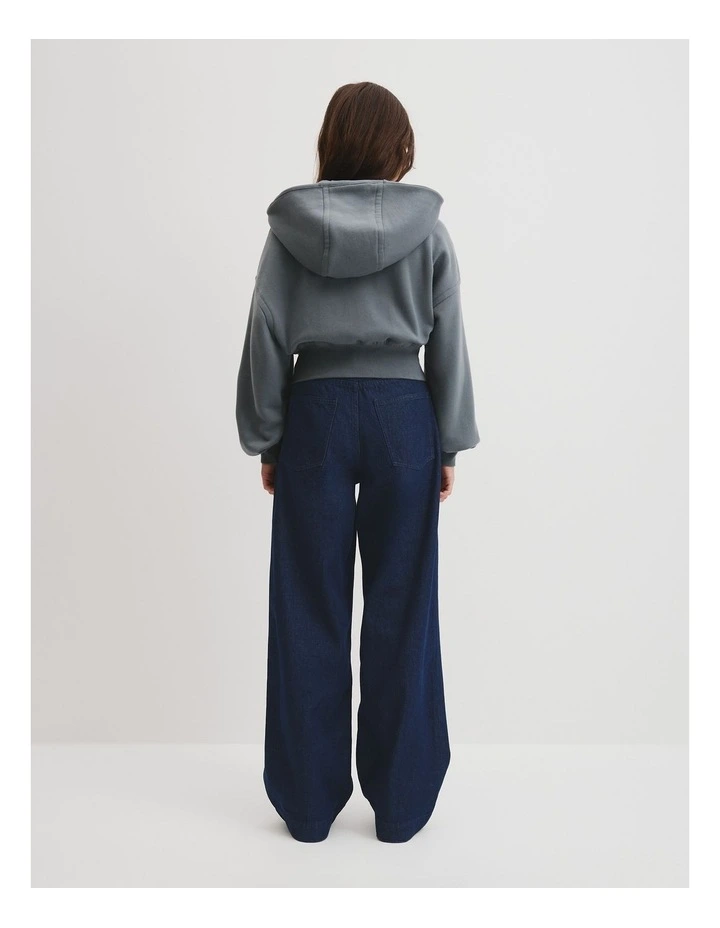 Teen Sherpa Zip Through Jacket in Slate image 4