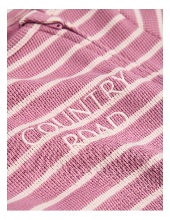 Waffle Jumpsuit in Berry Stripe image 5