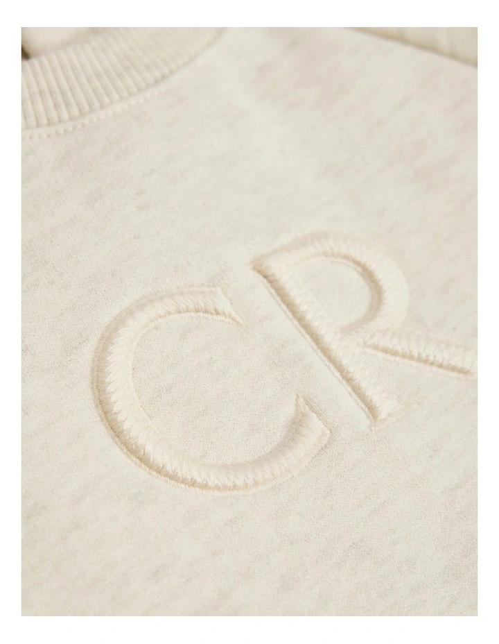 Logo Oversized Jumpsuit in Oatmeal Marle image 6