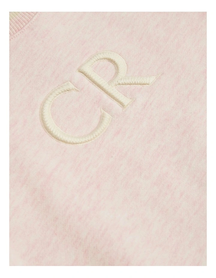 Logo Oversized Jumpsuit in Pink Marle image 5