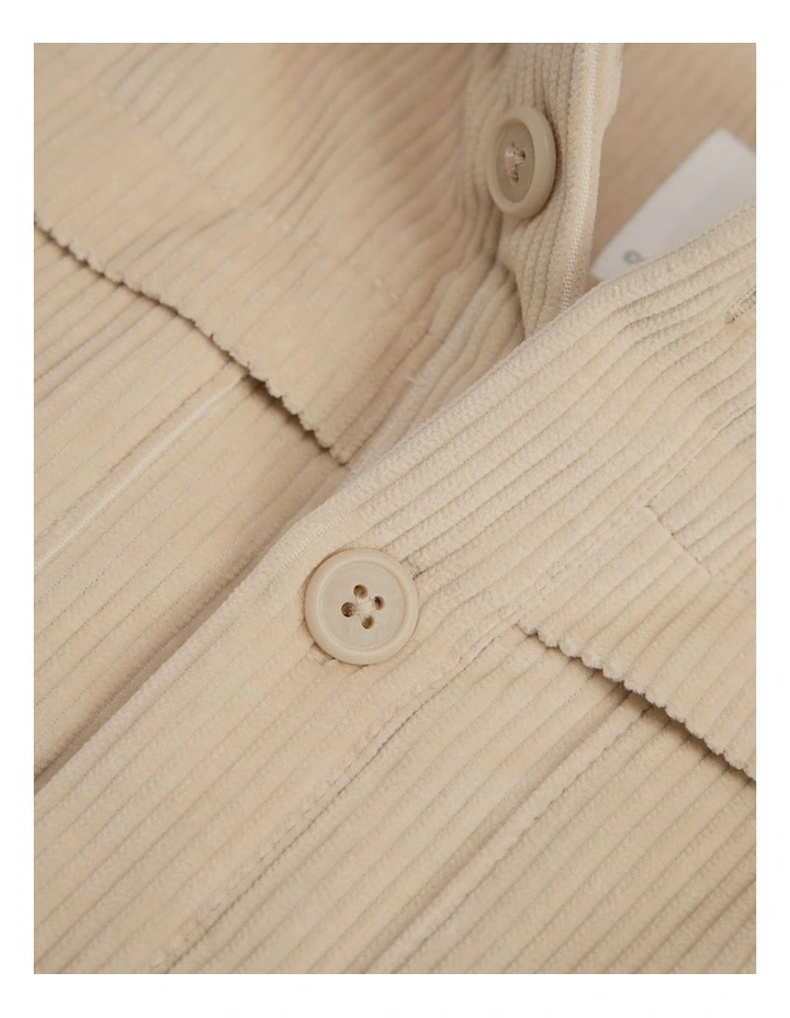 Hooded Cord Jacket in Wafer image 2