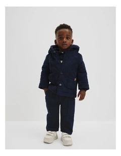 Quilted Cord Jacket in Navy