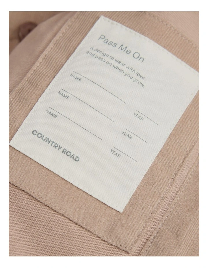 Quilted Cord Jacket in Mushroom image 3