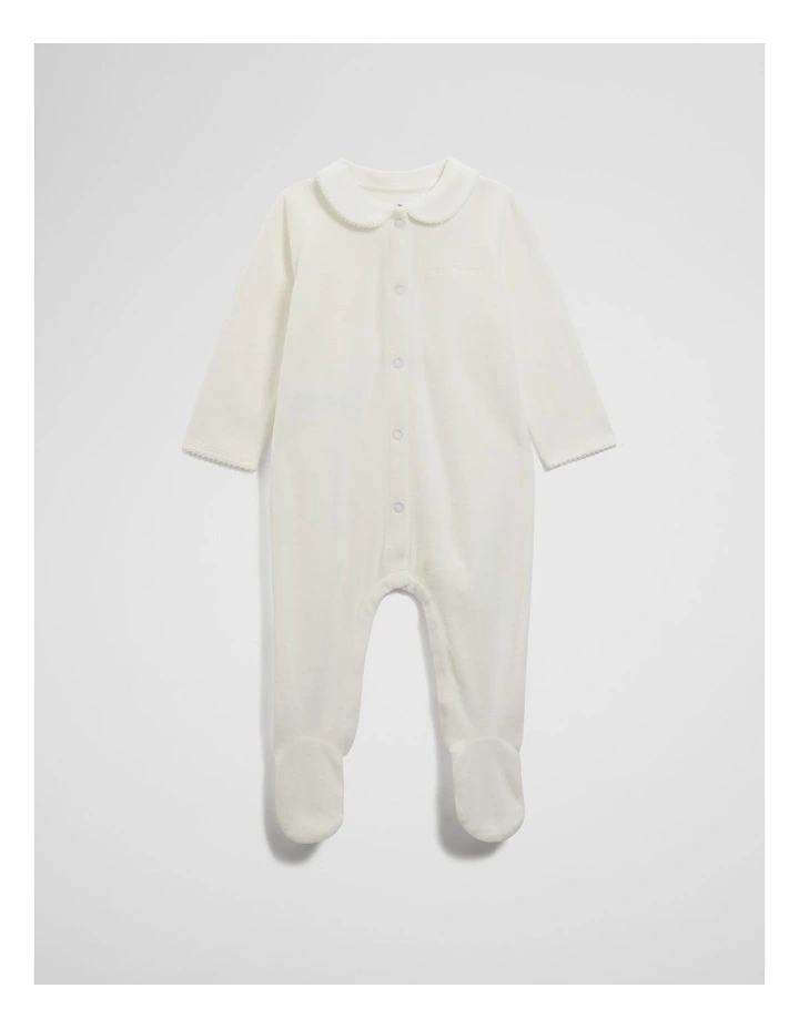 Velour Jumpsuit in Marshmallow image 3