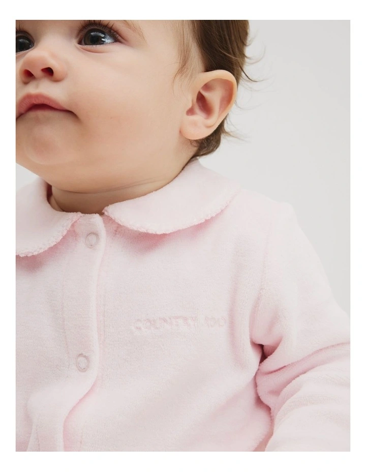 Velour Jumpsuit in Mineral Pink image 2