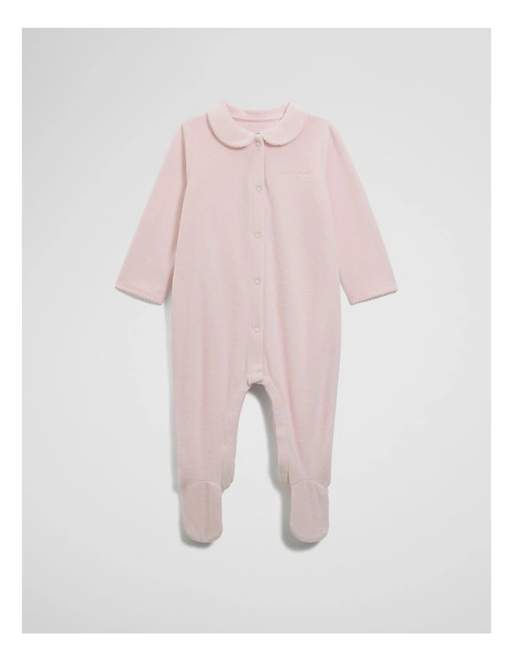 Velour Jumpsuit in Mineral Pink image 3