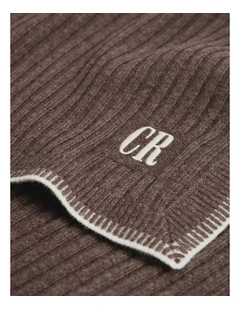 Knit Blanket in Chocolate Marle