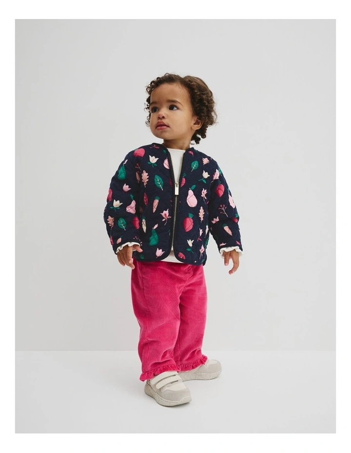 Print Sherpa Lined Jacket in Navy Multi image 1