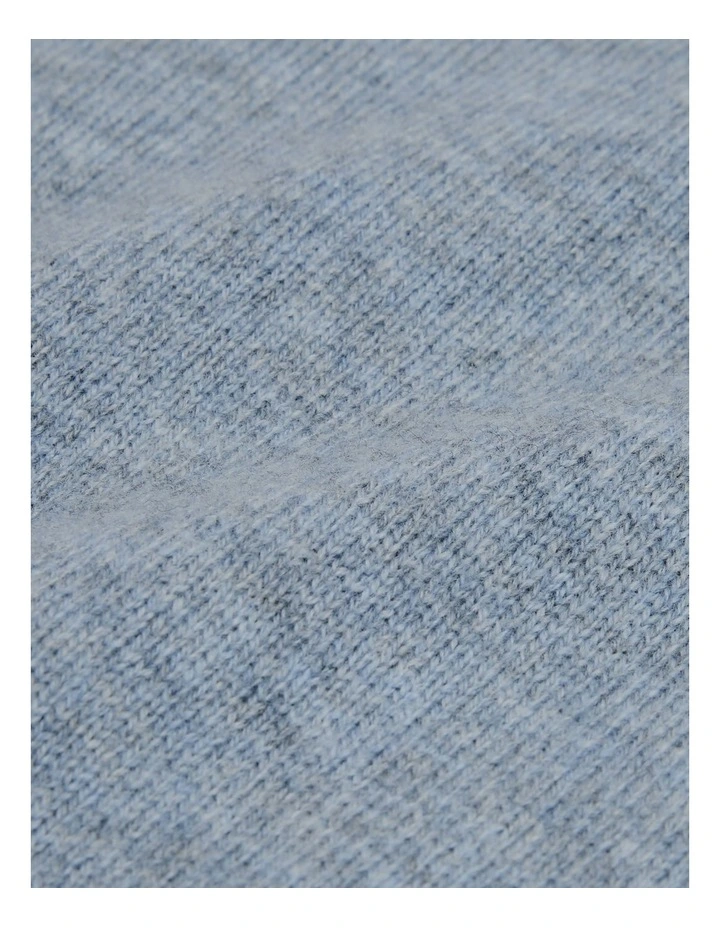 Merino Wool Cashmere Blend Knit in Blue Marle image 2