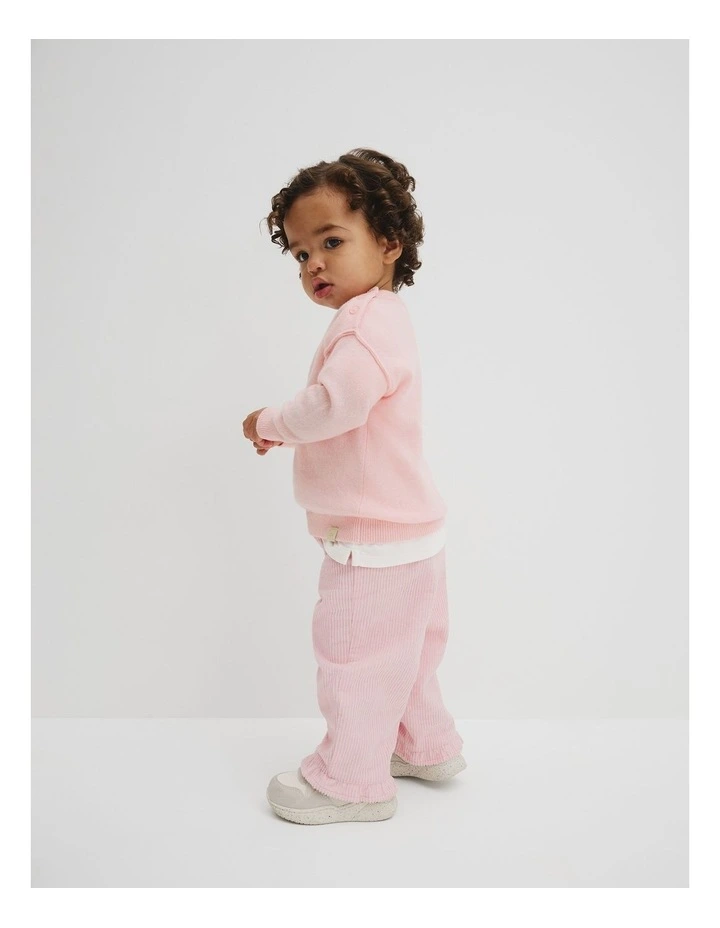 Merino Wool Cashmere Blend Knit in Mineral Pink image 3