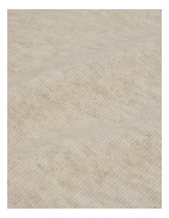 Merino Wool Cashmere Blend Knit in Oat Marle image 5