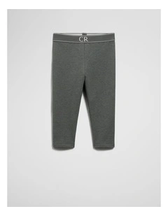 Fleece Lined Legging in Charcoal Marle