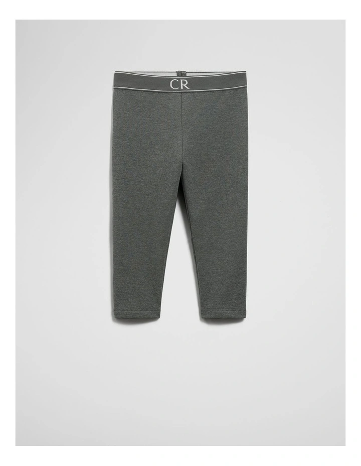 Fleece Lined Legging in Charcoal Marle image 1