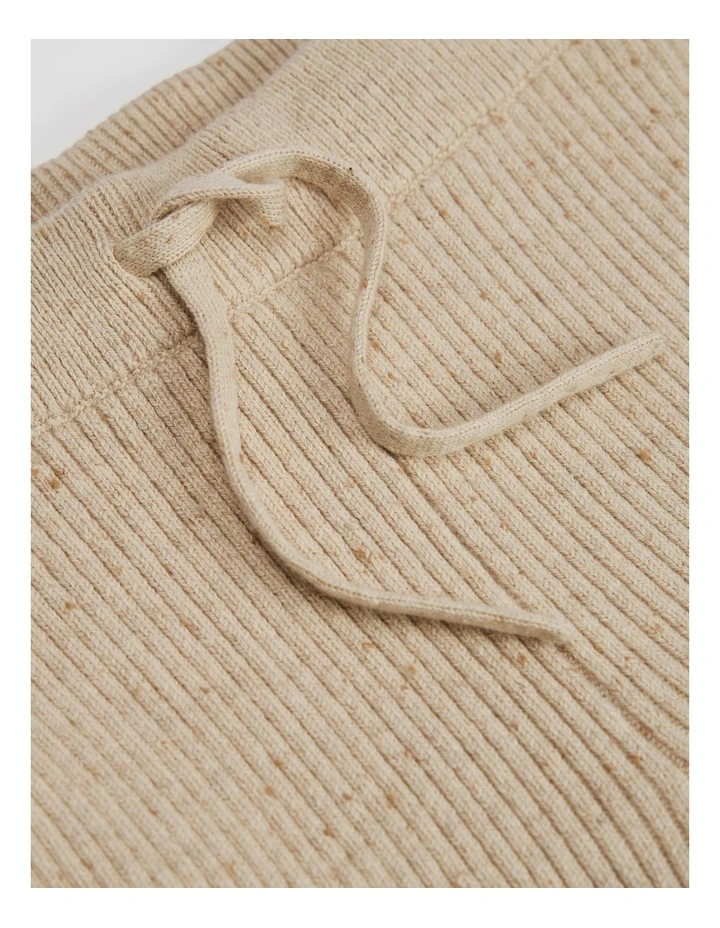 Organically Grown Cotton Rib Knit Legging in Wafer image 2