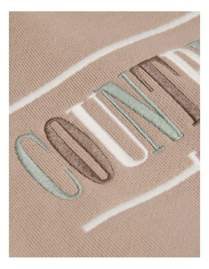 Australian Cotton Relaxed Heritage Sweat in Mushroom Multi image 2