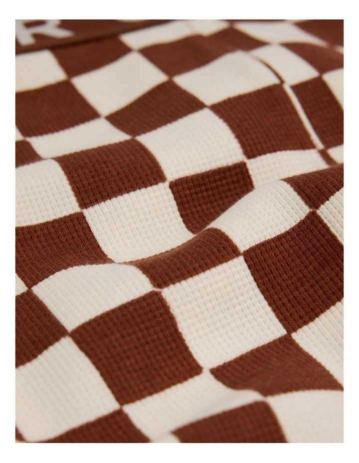Australian Cotton Check Print Pyjama in Chestnut image 5