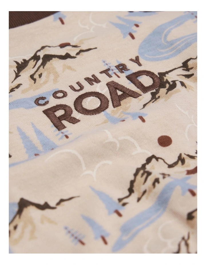 Australian Cotton Bear Print Pyjama in Wafer image 2