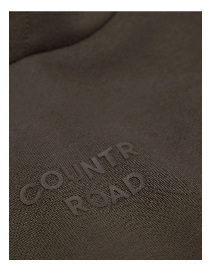 Organically Grown Cotton Modern Logo Hoodie in Cocoa image 2