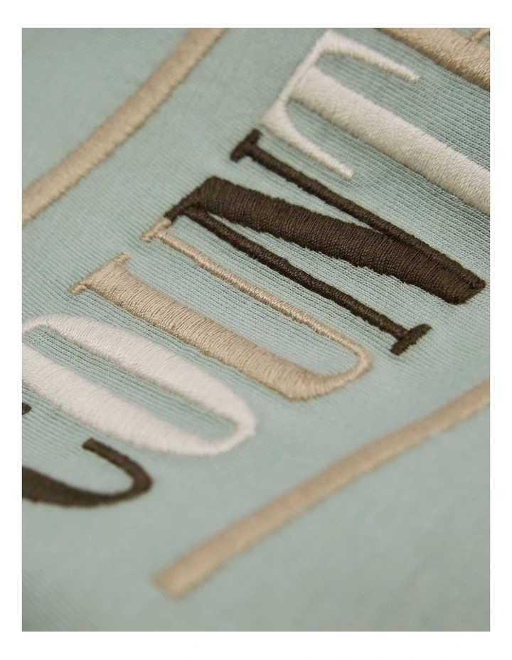 Australian Cotton Long Sleeve Heritage T-shirt in Fern Multi image 2