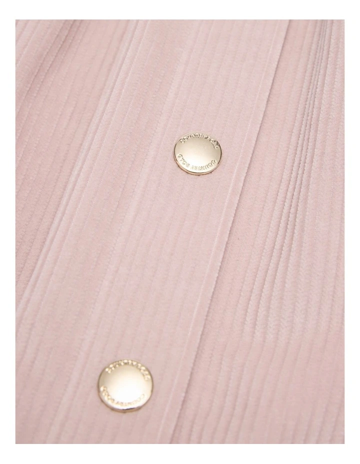 Organically Grown Cotton Cord Button Through Dress in Rose image 5