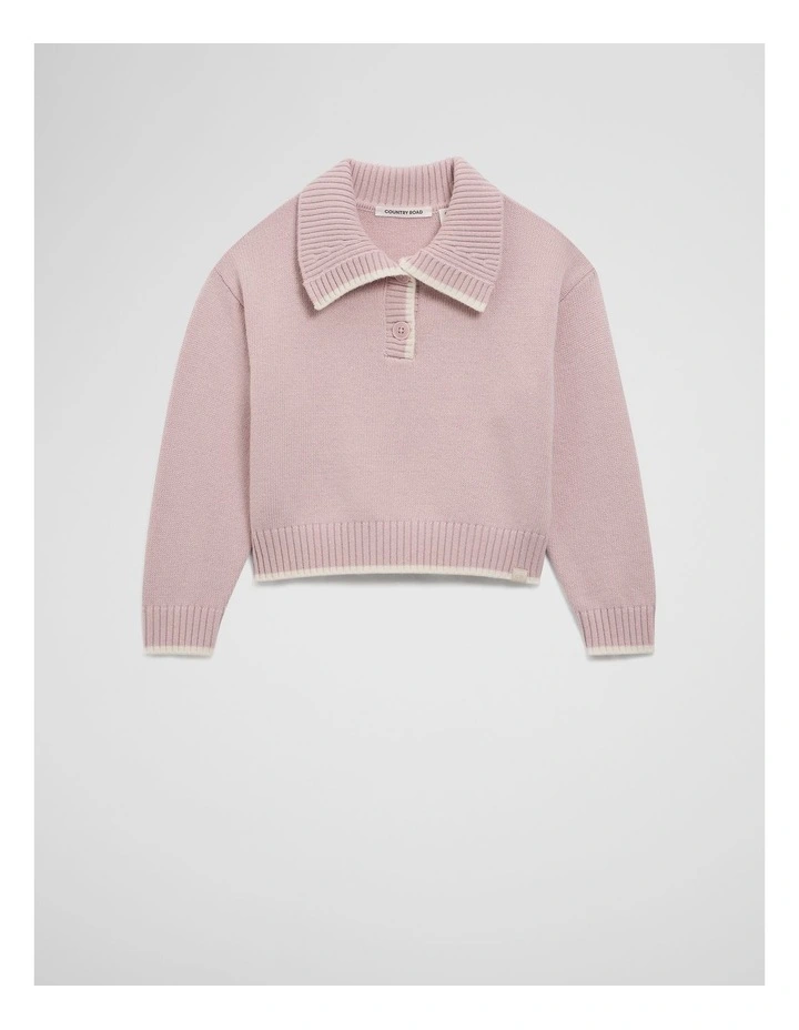 Tipped Popover Knit in Rose image 5