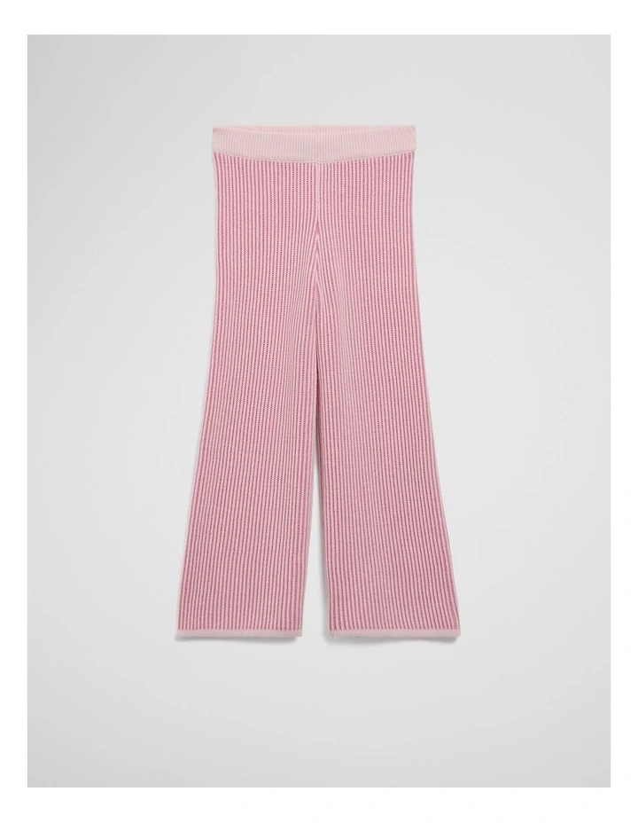 Organically Grown Cotton Contrast Fisherman Pant in Candy Pink Stripe image 1